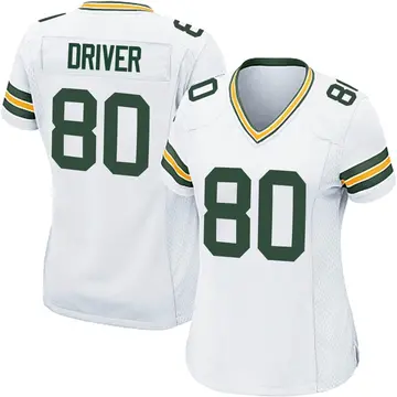 Women's Green Bay Packers Donald Driver White Game Jersey By Nike