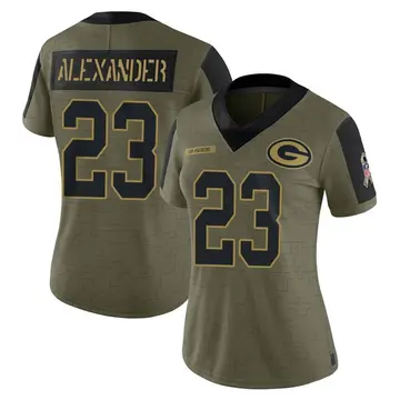 Packers #23 Jaire Alexander Away Womens Nike Game Jersey 2XL White