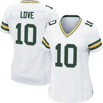 Packers #10 Jordan Love Nike Away Elite Jersey 56 White