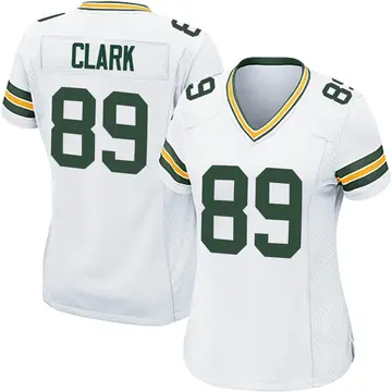 Women's Green Bay Packers Michael Clark White Game Jersey By Nike