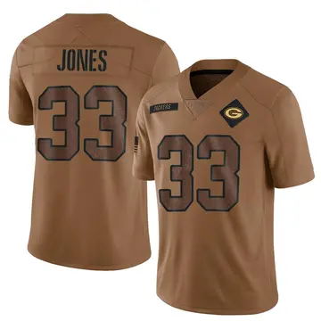 Green Bay Packers Aaron Jones Navy 100th Season Throwback Jersey - Bluefink