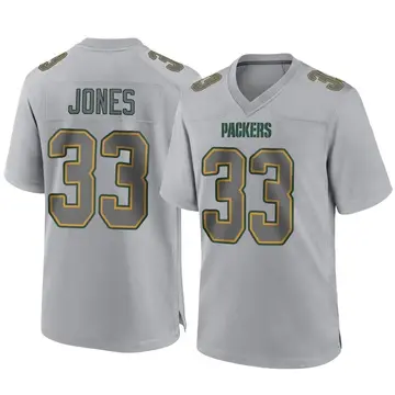 Green Bay Packers Aaron Jones Navy 100th Season Throwback Jersey - Bluefink