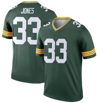 Nike Men's Green Bay Packers Aaron Jones #33 Game Jersey - White - XL Each