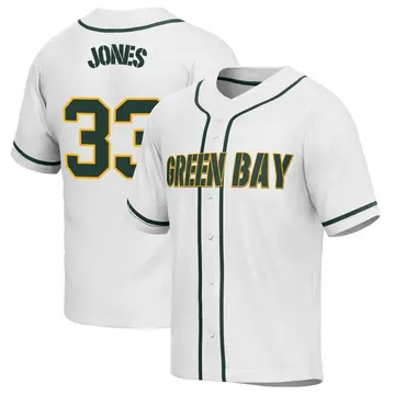 Green Bay Packers Aaron Jones Navy 100th Season Throwback Jersey - Bluefink