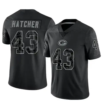 Youth Green Bay Packers Broughton Hatcher Black Limited Reflective Jersey By Nike