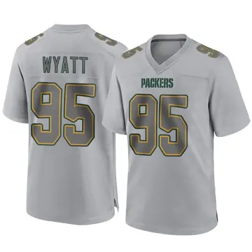 Packers #95 Devonte Wyatt Nike Home Game Jersey Large Fir Green