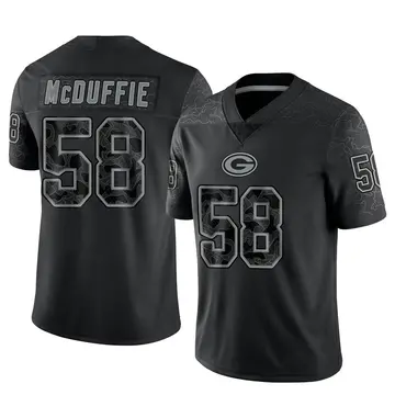 Youth Green Bay Packers Isaiah McDuffie Black Limited Reflective Jersey By Nike