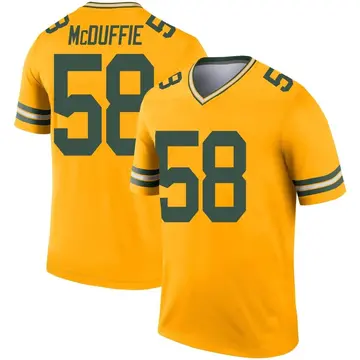 Youth Green Bay Packers Isaiah McDuffie Gold Legend Inverted Jersey By Nike