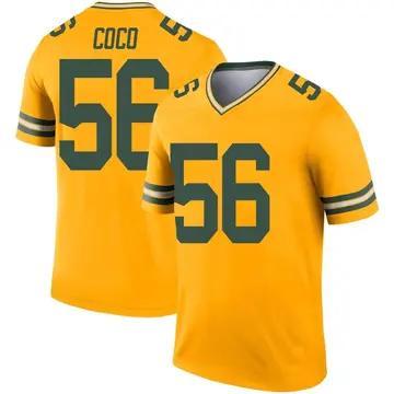 Jack Coco Youth Green Bay Packers Nike Color Rush Jersey - Legend White