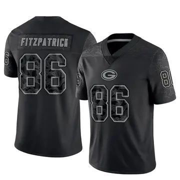 Youth Green Bay Packers John FitzPatrick Black Limited Reflective Jersey By Nike