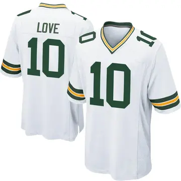 Packers #10 Jordan Love Nike Away Elite Jersey 56 White