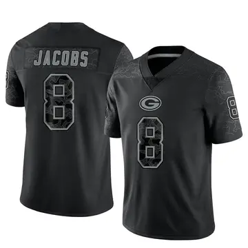 Youth Green Bay Packers Josh Jacobs Black Limited Reflective Jersey By Nike