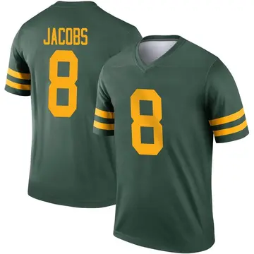 Youth Green Bay Packers Josh Jacobs Green Legend Alternate Jersey By Nike