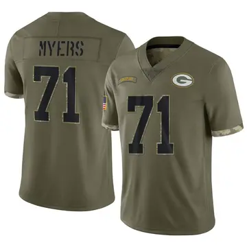 Packers #71 Josh Myers Nike Home Game Jersey Medium Fir Green