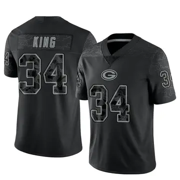 Youth Green Bay Packers Kalen King Black Limited Reflective Jersey By Nike