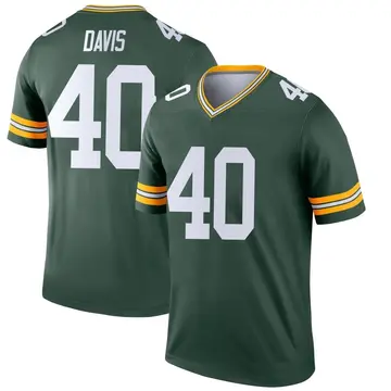 Youth Green Bay Packers LJ Davis Green Legend Jersey By Nike