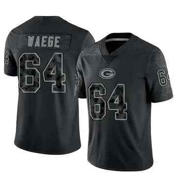 Youth Green Bay Packers Spencer Waege Black Limited Reflective Jersey By Nike